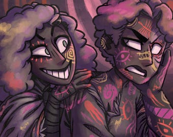 Xenolithic "Paint Buddies" Illustration Digital Art Print