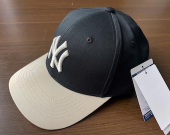 NY Logo Baseball Cap - Khaki Cotton Unstructured Hat
