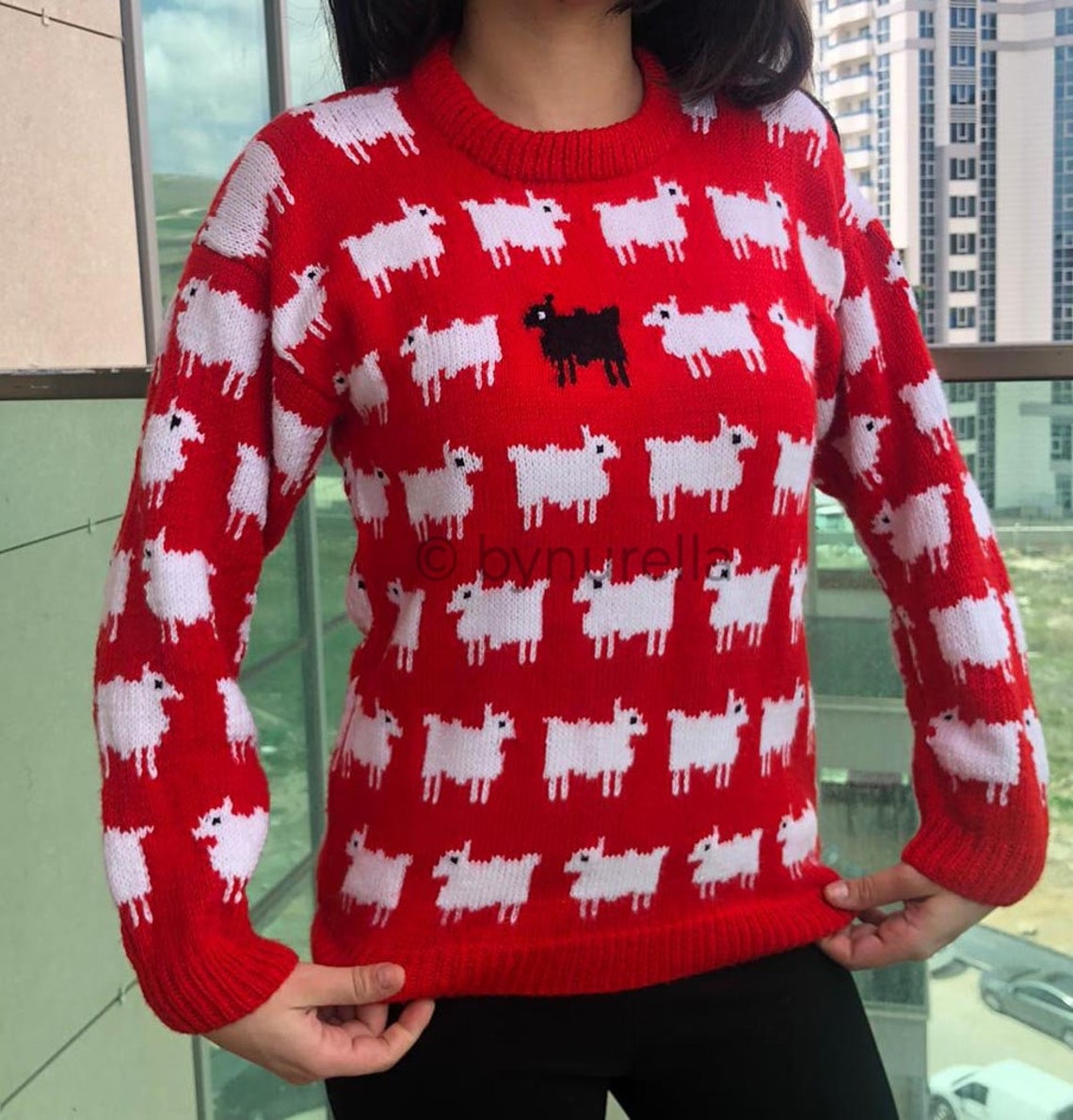 Princess Diana Black Sheep Sweater Iconic Famous Sweater Hand | Etsy