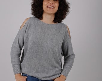 Soft Sweater Off-the-shoulder Pullovers For Women For Birthday