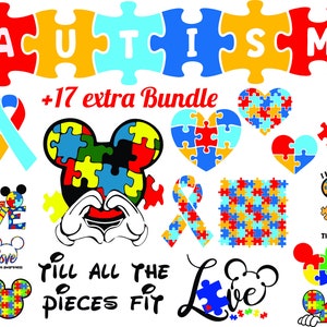 Autisme bewustzijn bundel, autisme liefde, autisme lint, autisme symbool, autisme citaten, autisme moeder, diy, cricut klaar, SVG, PNG, JPEG, dxf
