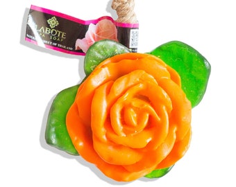 Handmade Organic Natural Soap Rose orange from Thailand