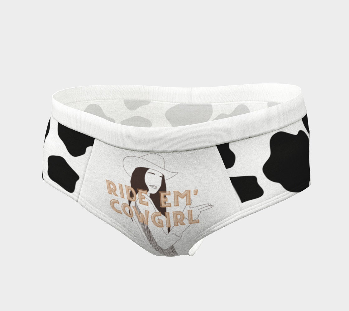 Ride Em Cowgirl Funny Women's Underwear Cow Print Lingerie Etsy UK