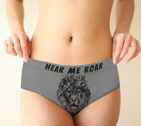 Hear Me Roar Lion Graphic Art Underwear Briefs for Women