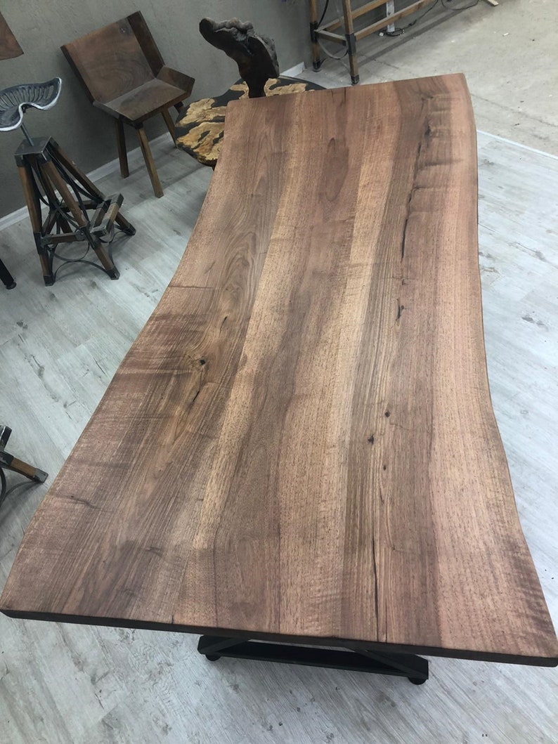 Solid American Black Walnut Live Edge Kitchen Table Live - Etsy