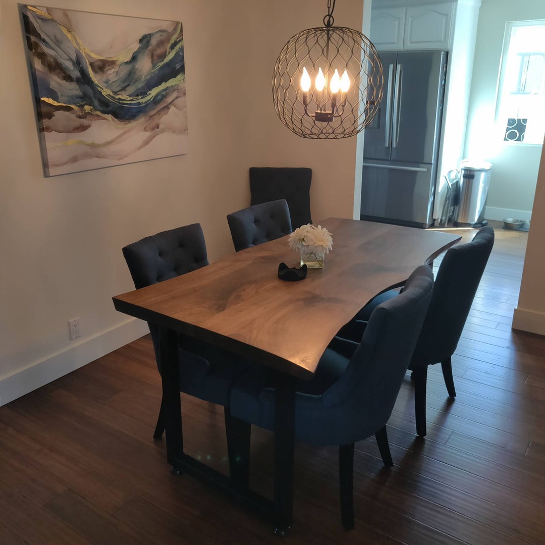 Live Edge Dining Table, Solid American Black Walnut, Live Edge Table ...