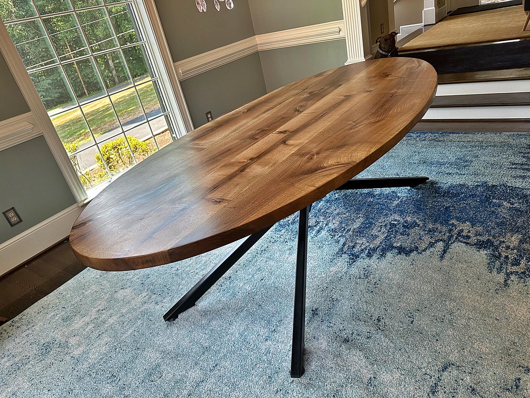 Oval Walnut Table, Oval Table, Oval Dining Table, Walnut Dining Table, Oval Kitchen Table ...