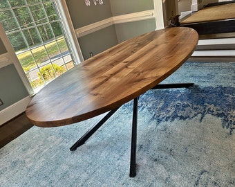 Oval Walnut Table, Oval Table, Oval Dining Table, Walnut Dining Table, Oval Kitchen Table, Walnut Table, Solid American Black Walnut