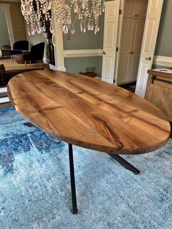 Oval Dining Table Walnut Oval Dining Table Ellipse Coffee Table Large Oval Conference Table Oval Table Etsy