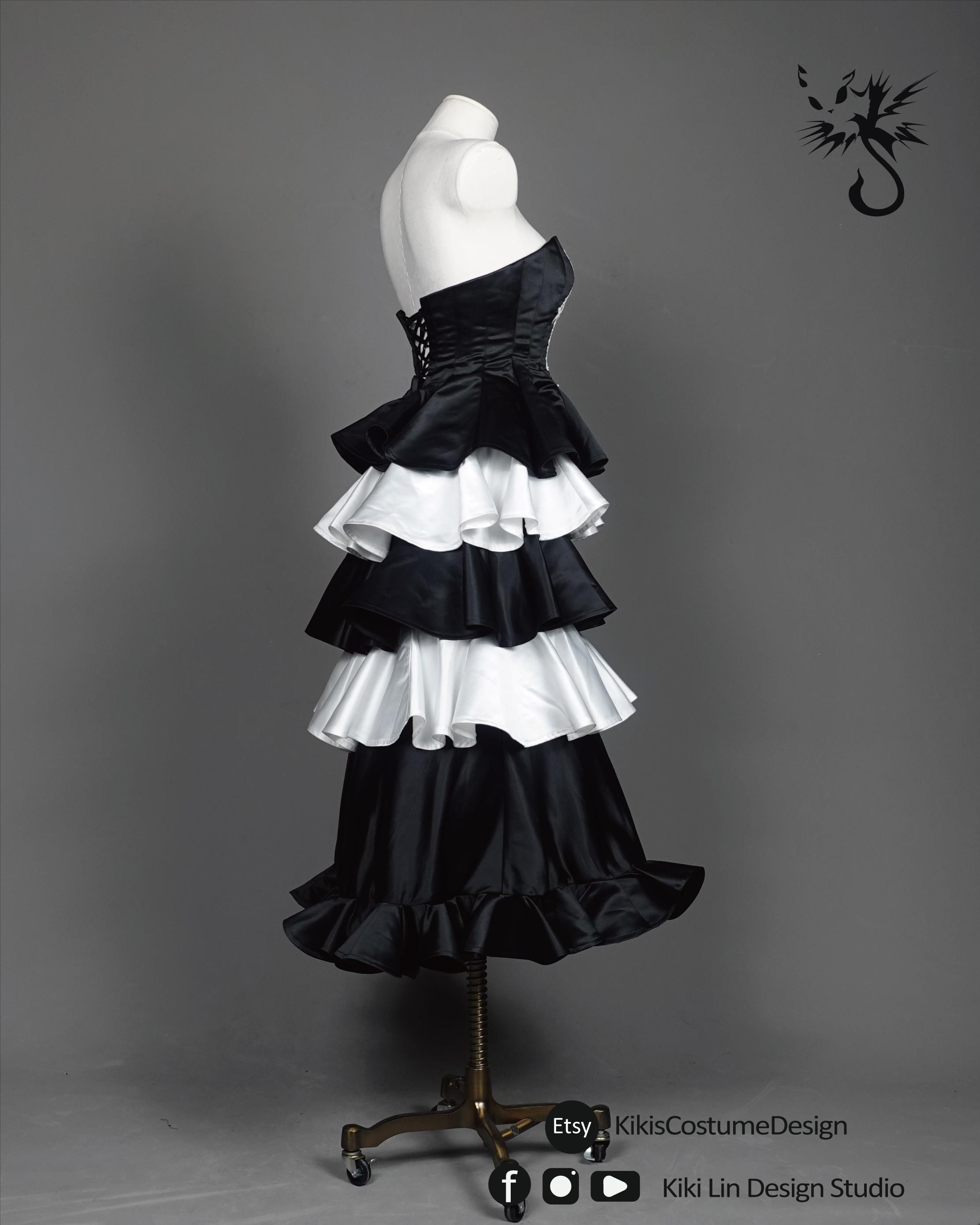 ペローナ　ハロウィンデザインシート Anime-inspired Cosplay Gown Sewing Pattern | Tiered Ruffle Dress