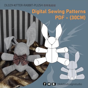 Kitter Rabbit Plush Digital Sewing Pattern