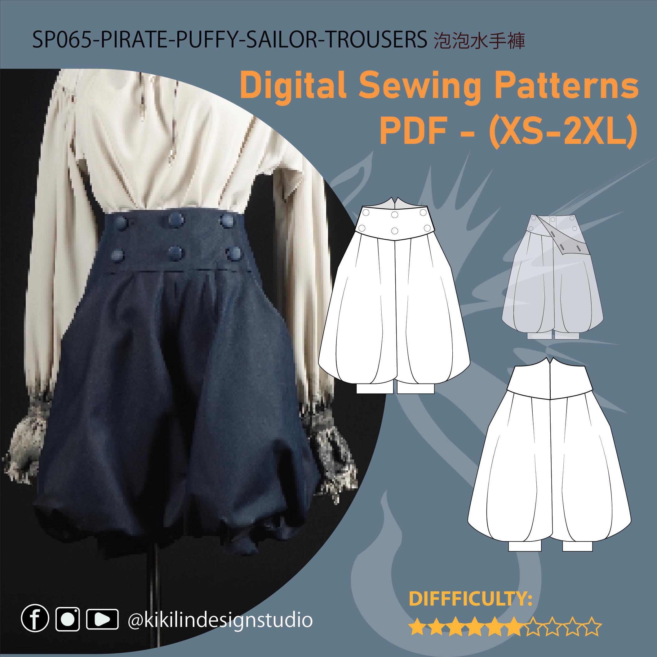 Pirate Costume Pattern Bundle | 4-in-1 Coat, Trousers, Shirt & Hat PDF ...