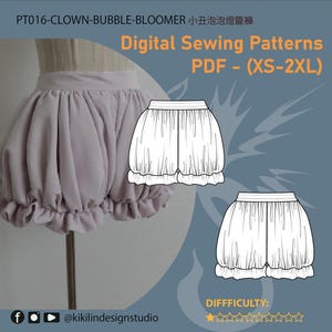 Horror Clown Costume Sewing Pattern BUNDLE | Pennywise Bishoujo 5-Piece Cosplay PDF (XS-2XL) | Graphic Instructions | A4 N A0 Plotter image 5