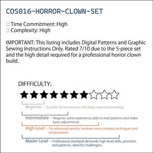 Horror Clown Costume Sewing Pattern BUNDLE | Pennywise Bishoujo 5-Piece Cosplay PDF (XS-2XL) | Graphic Instructions | A4 N A0 Plotter image 2