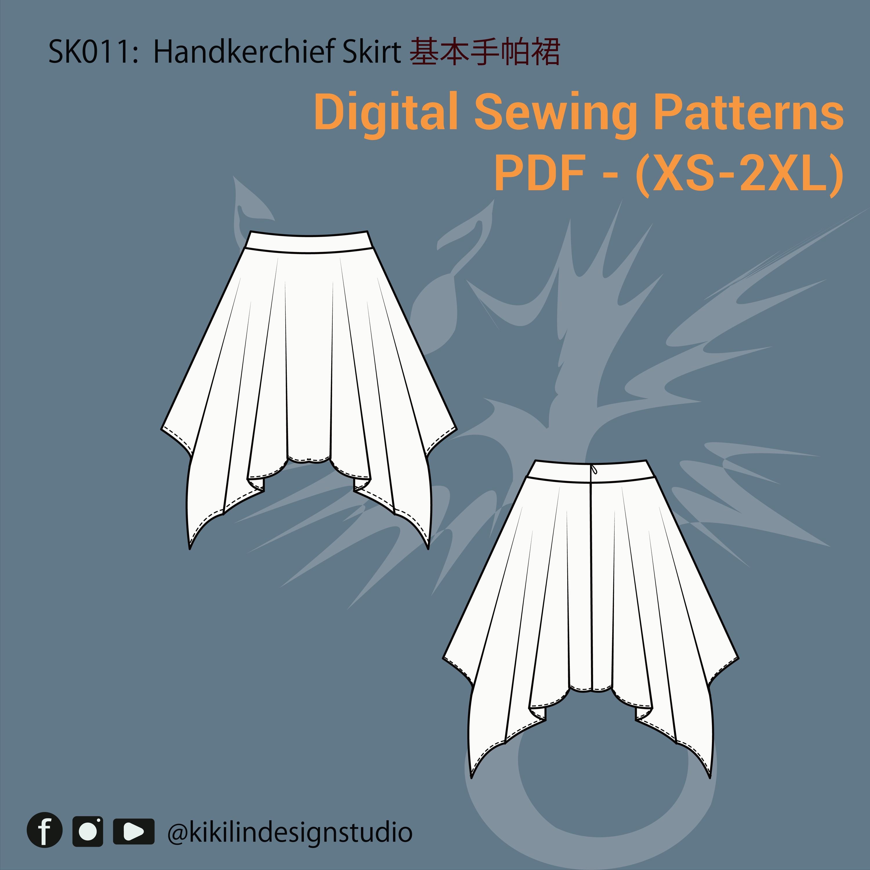 Asymmetrical Hem Dress Pattern