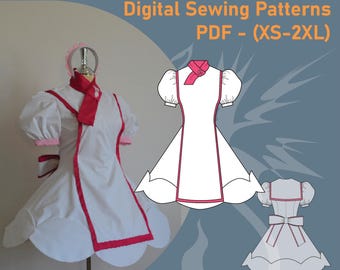 Anime-Inspired Dessert Dress Sewing Pattern | Cosplay (PDF XS-2XL)