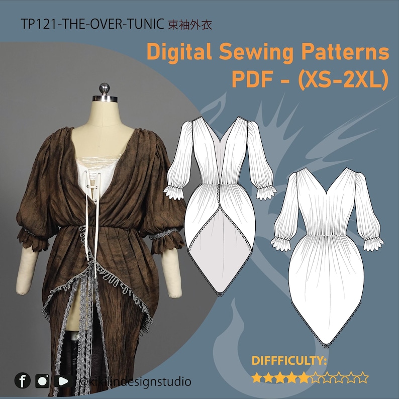 Valkyrie Pattern Valkyrie Costume Sewing Pattern | 3-piece Pattern Set (XS-2XL) (PDF) - Etsy