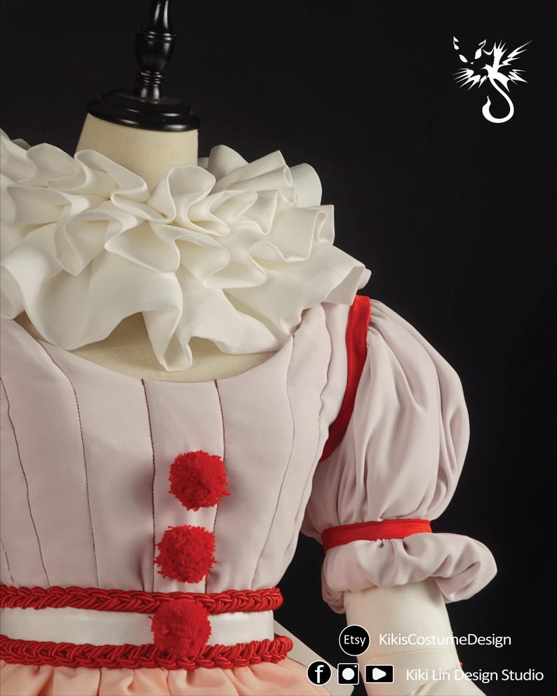 Dramatic Layered Ruffle Collar Pattern | Circus Pierrot Neck Ruff PDF (Free-Size) | Step-by-Step Graphic Instructions | Cosplay Accessory image 3