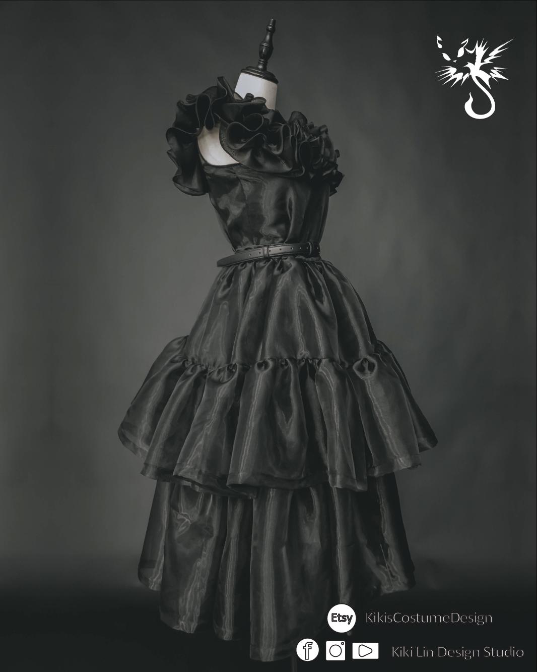 Gothic Ruffle Gown Sewing Pattern | Raven Dress Cosplay (PDF XS-2XL) - Etsy