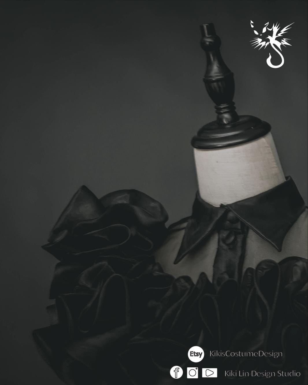 Gothic Ruffle Gown Sewing Pattern | Raven Dress Cosplay (PDF XS-2XL) - Etsy