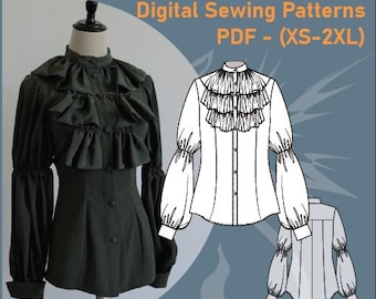 Digitaal naaipatroon | Poetblouse (maten XS-2XL) | Geschikt voor beginners