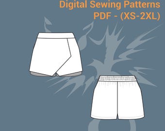 Digital Sewing Pattern | Skort (Sizes XS-2XL)