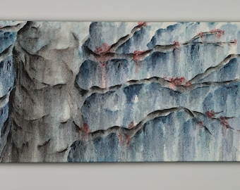 Natalie Eiko Art - Groot origineel olieverfschilderij op canvas - Cherry Blossom Tree Painting