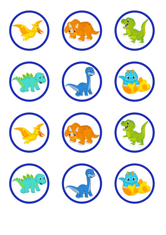 dinosaur cupcake toppers