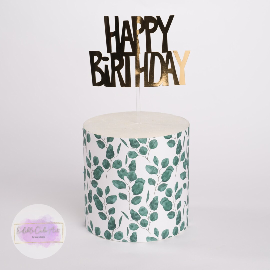 Eucalyptus Leaf Cake Wrap / Eucalyptus Leaves / Edible Icing Etsy