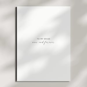 To my Bride | Modern minimalist luxury Wedding Day greeting card