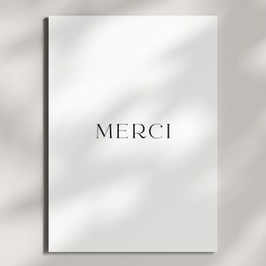Merci | Modern minimalist luxury French greeting card for any occasion