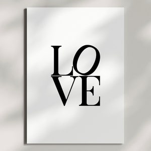 LOVE | Modern minimalist luxury greeting card for Wedding Day, Anniversary, Love and Valentine’s Day