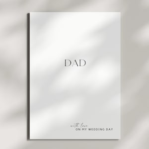 Father of the Bride or Groom | Modern minimalist luxury Wedding Day greeting card