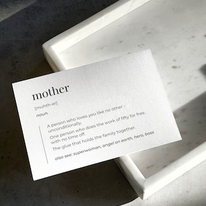 MOTHER | Dictionary Meaning Card