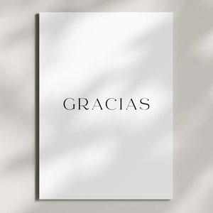 Gracias | Modern minimalist luxury Spanish greeting card for any occasion