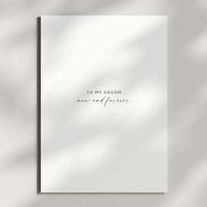 To my Groom | Modern minimalist luxury Wedding Day greeting card