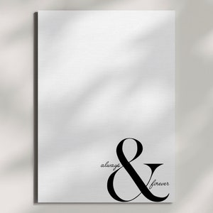 Always & Forever | Modern minimalist luxury greeting card for Anniversary, Love and Valentine’s Day | Luxe linen
