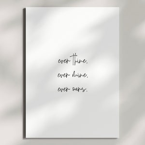 Ever Thine | Modern minimalist luxury greeting card for Wedding Day, Anniversary, Love and Valentine’s Day