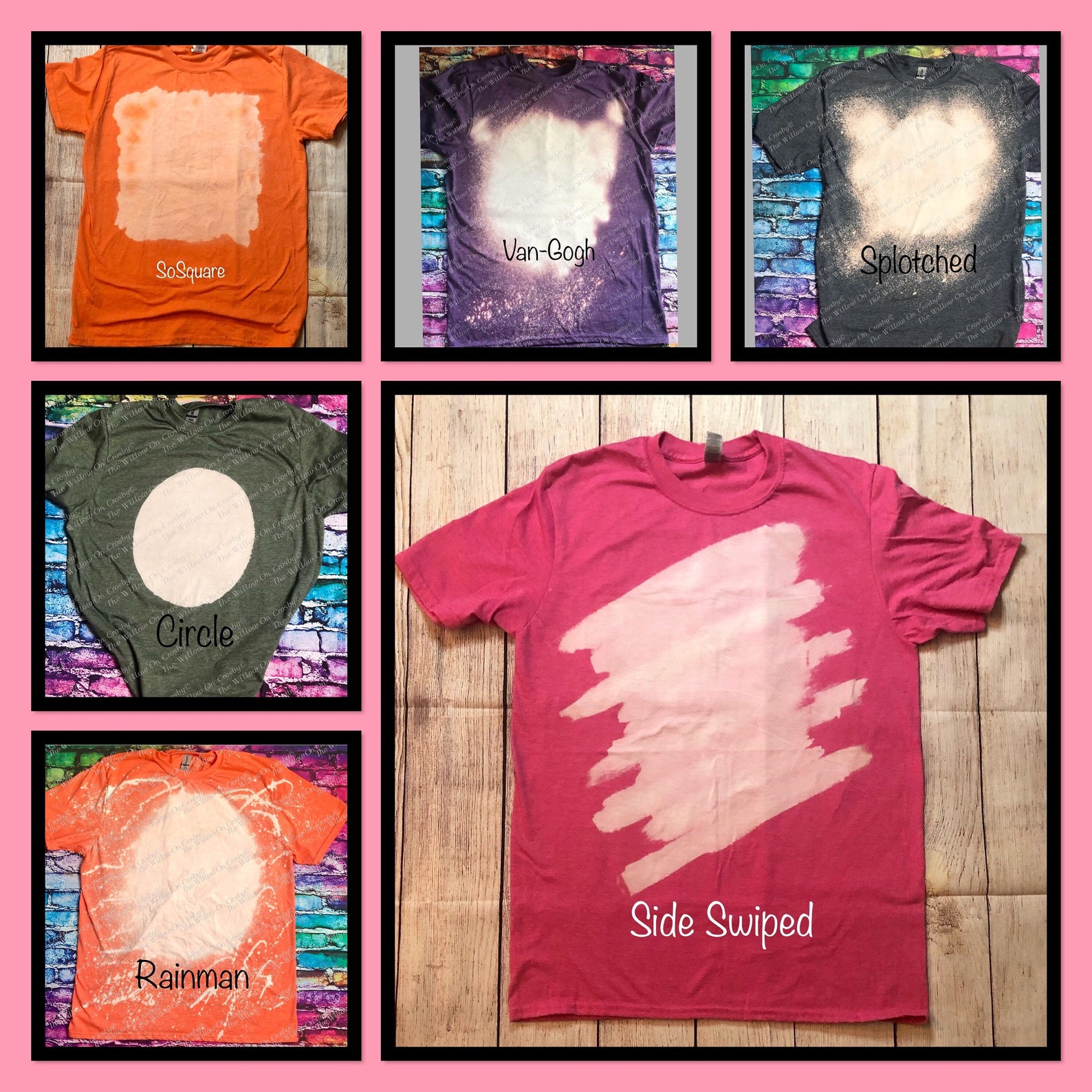 Bleached Tee Blank Bleached TShirts SPECIFY BLEACH Etsy