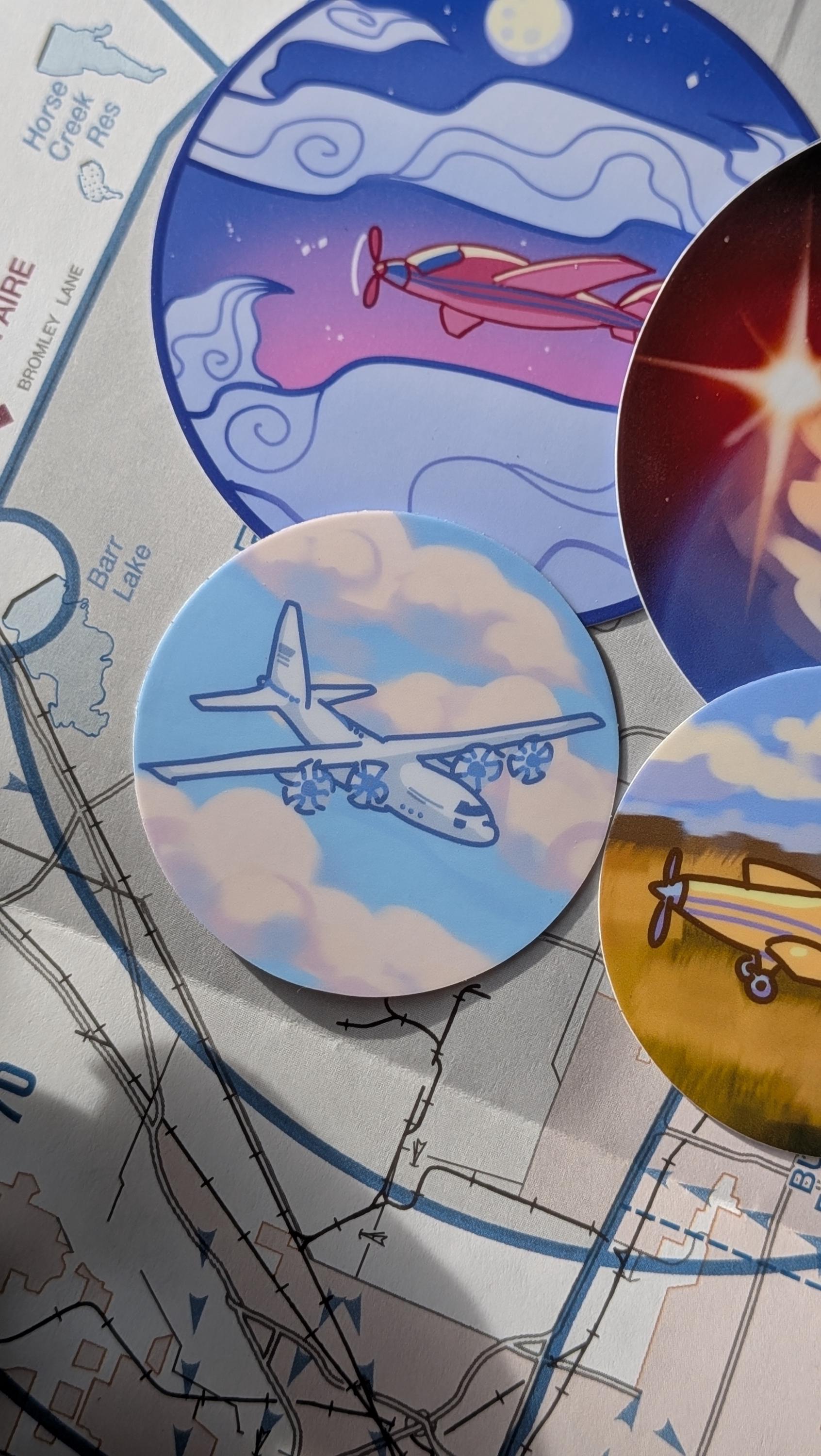 Pilot Image Sticker Aviation Stickers, Pilot Gift, Sticker Pack of Waterproof Stickers - Etsy
