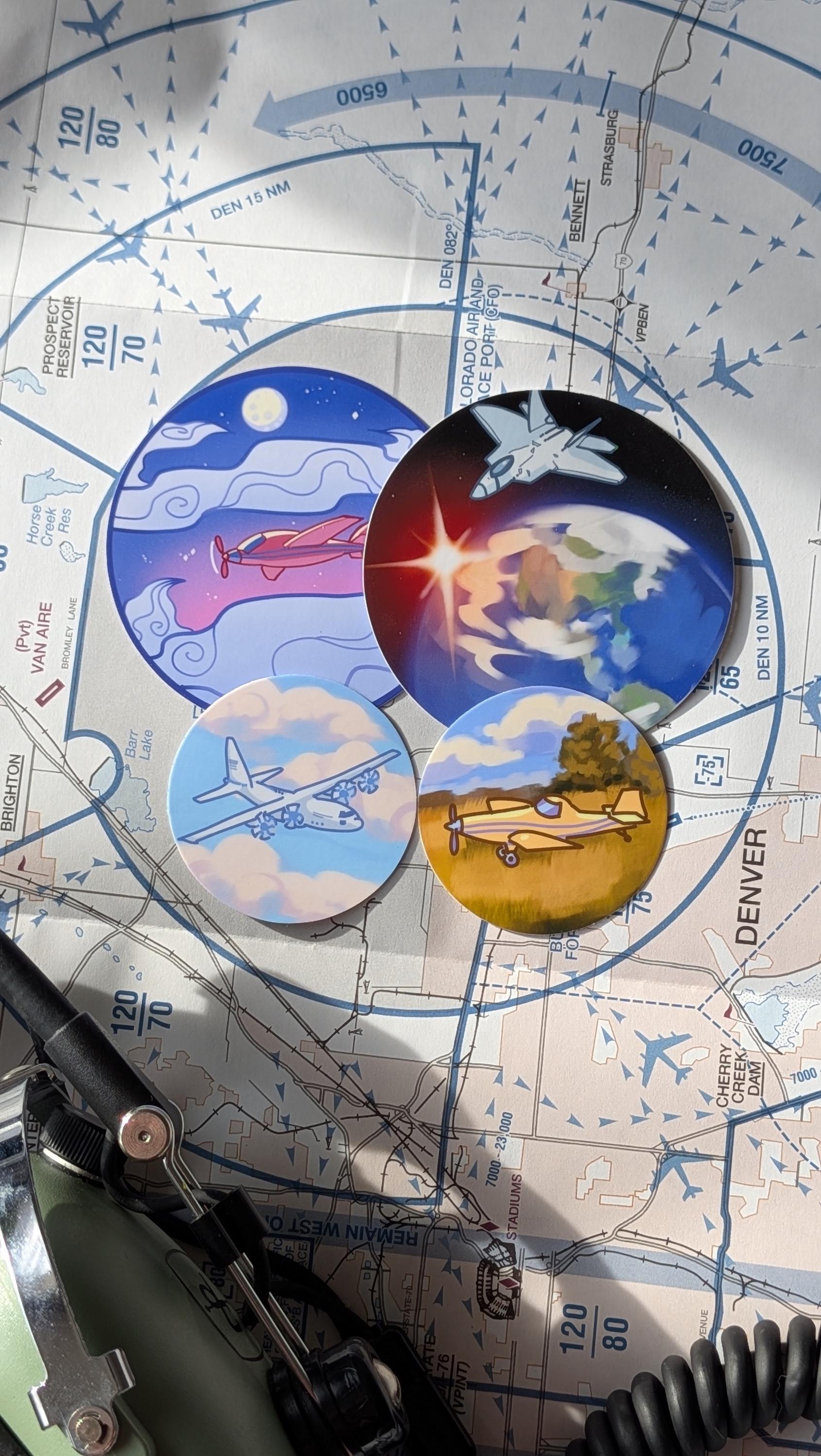 Pilot Image Sticker Aviation Stickers, Pilot Gift, Sticker Pack of Waterproof Stickers - Etsy