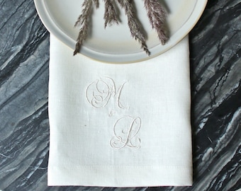 Embroidered Napkins | Monogrammed Napkins | Dinner Napkins | Wedding Napkins | Personalized Napkins | Anniversary Napkins | Gift
