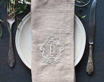 Embroidered Napkins | Monogrammed Napkins | Dinner Napkins | Wedding Napkins | Personalized Napkins | Anniversary Napkins | Special Occasion