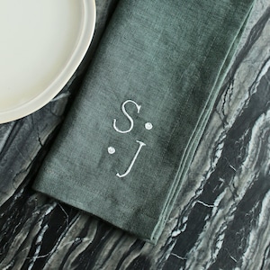 Embroidered Napkins | Monogrammed Napkins | Dinner Napkins | Wedding Napkins | Personalized Napkins | Anniversary Napkins | Special Occasion