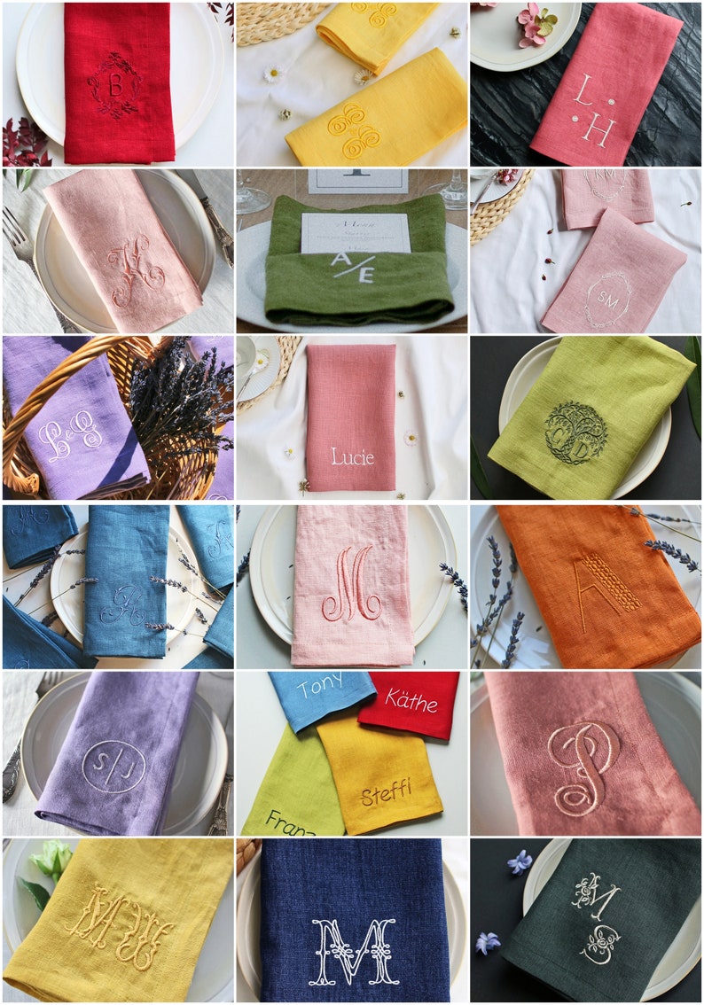 Broderade servetter | Monogramservetter | Middagsservetter | Bröllopsservetter | Personliga servetter | Jubileumsservetter | Speciella tillfällen bild 5