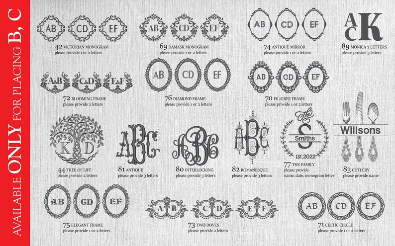 Broderade servetter | Monogramservetter | Middagsservetter | Bröllopsservetter | Personliga servetter | Jubileumsservetter | Speciella tillfällen bild 8