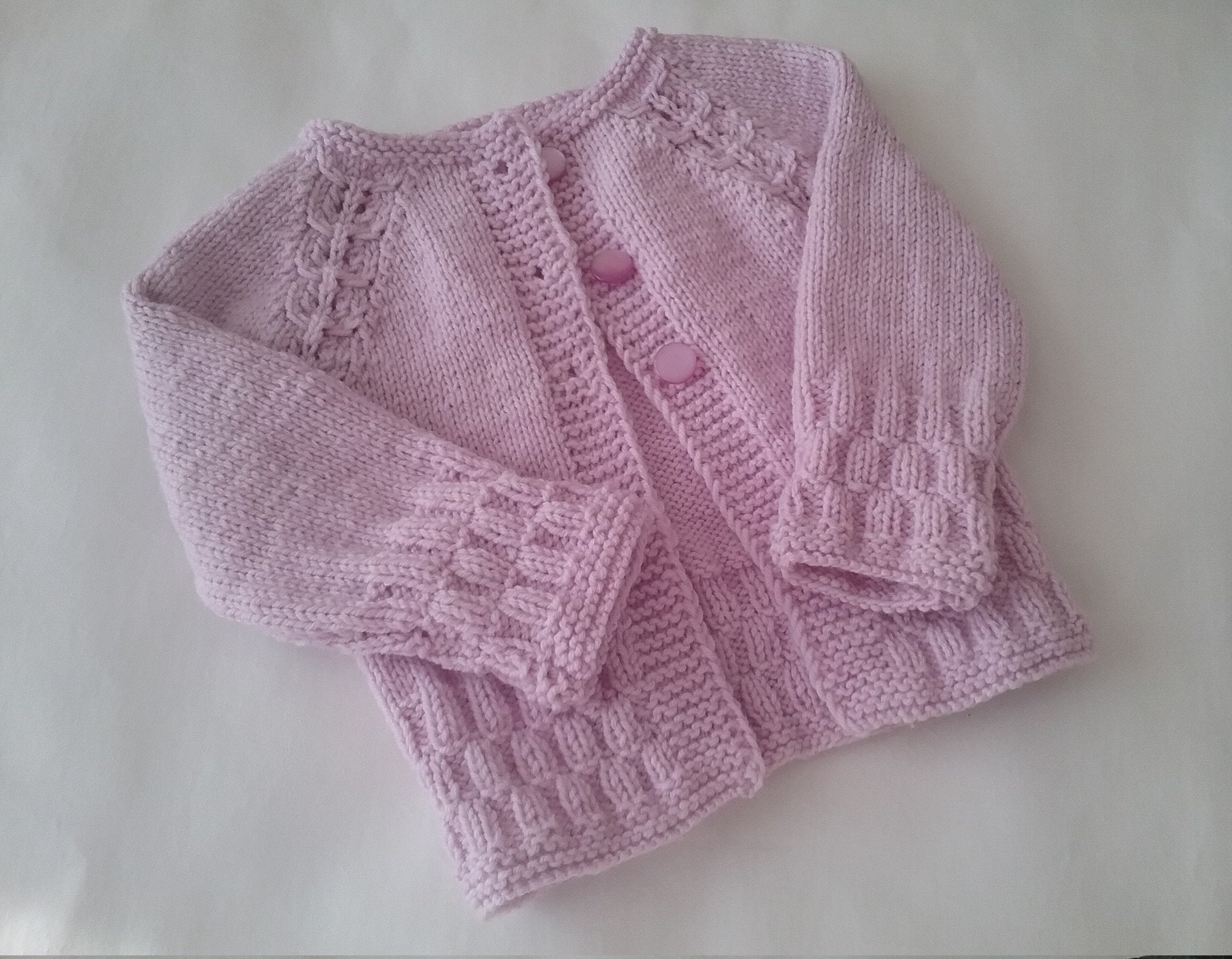 Baby girl cardigan knitting pattern 6 months to 18 months | Etsy