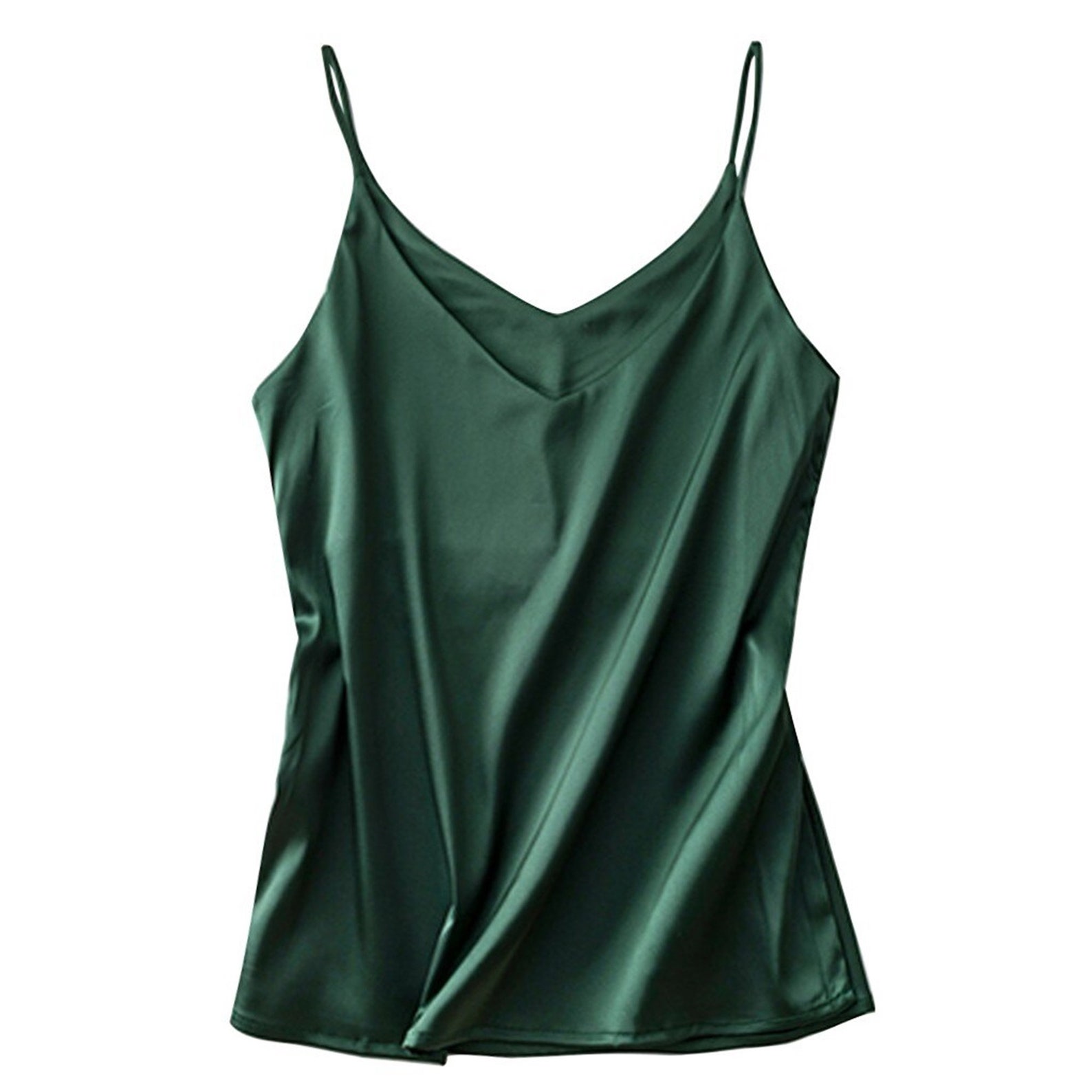 Satin Silk Tank Tops Women Summer Camisole Plus Size M-XXL | Etsy