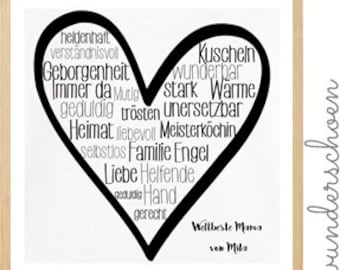 Bild für Mama/ Oma, Geschenk Muttertag, Geschenk Mama, Geschenk Oma