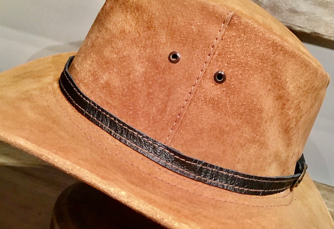 Buffalo leather hat band Australian hand made for all hats Etsy